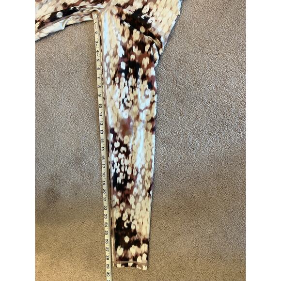 Aerie Offline Crossover Waist Leggings Size S Brown Cream High Rise Full Length - Picture 6 of 6